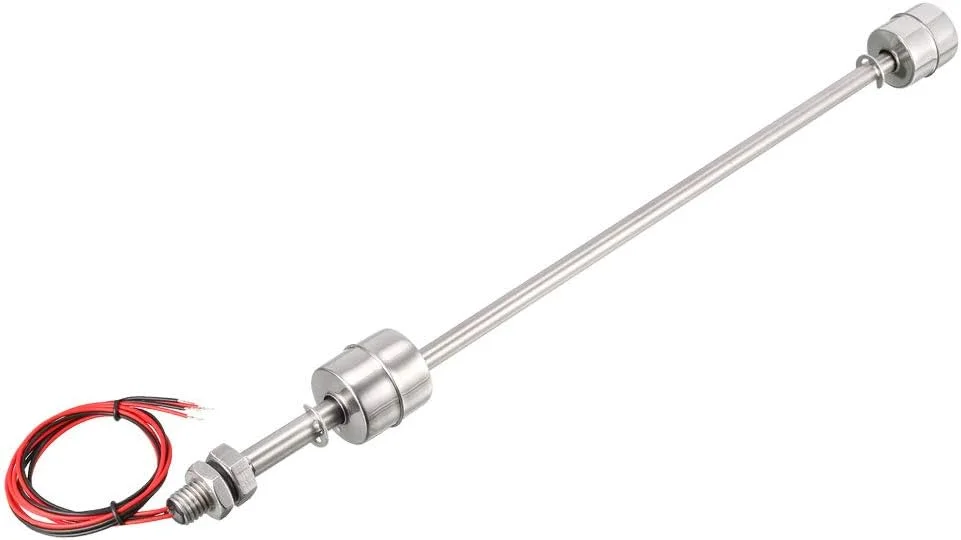 uxcell سوئیچ شناور دو توپی استیل ضد زنگ 420 میلی متر / 16.54 اینچ سنسور عمودی سطح آب مخزن