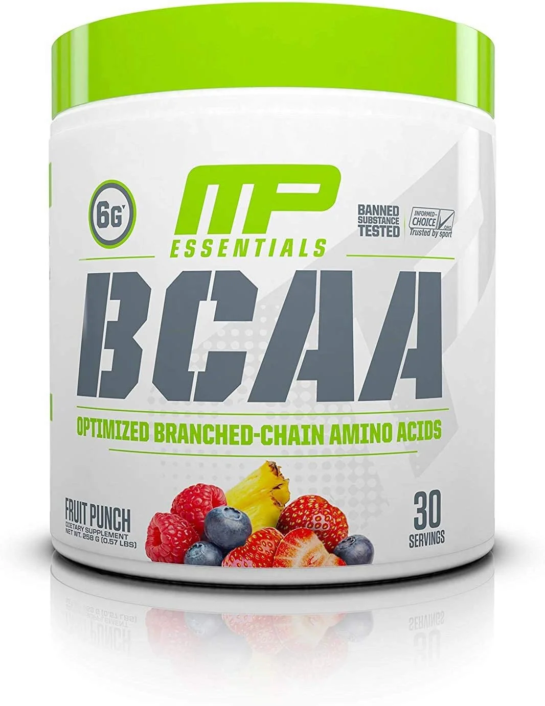 پودر بی سی ای ای MusclePharm Essentials، نوشیدنی ریکاوری بعد از تمرین برای ریکاوری و عضله سازی، پانچ میوه، 30 سروینگ