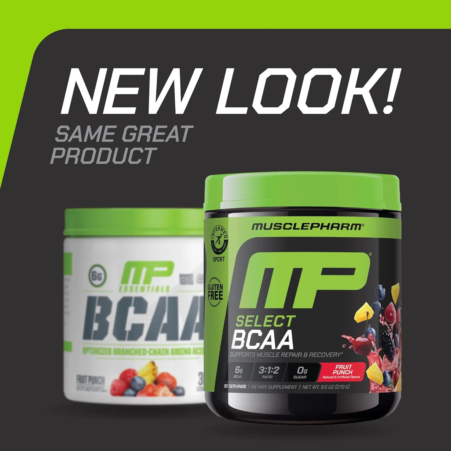 MusclePharm Essentials BCAA، پانچ میوه - 30 سروینگ