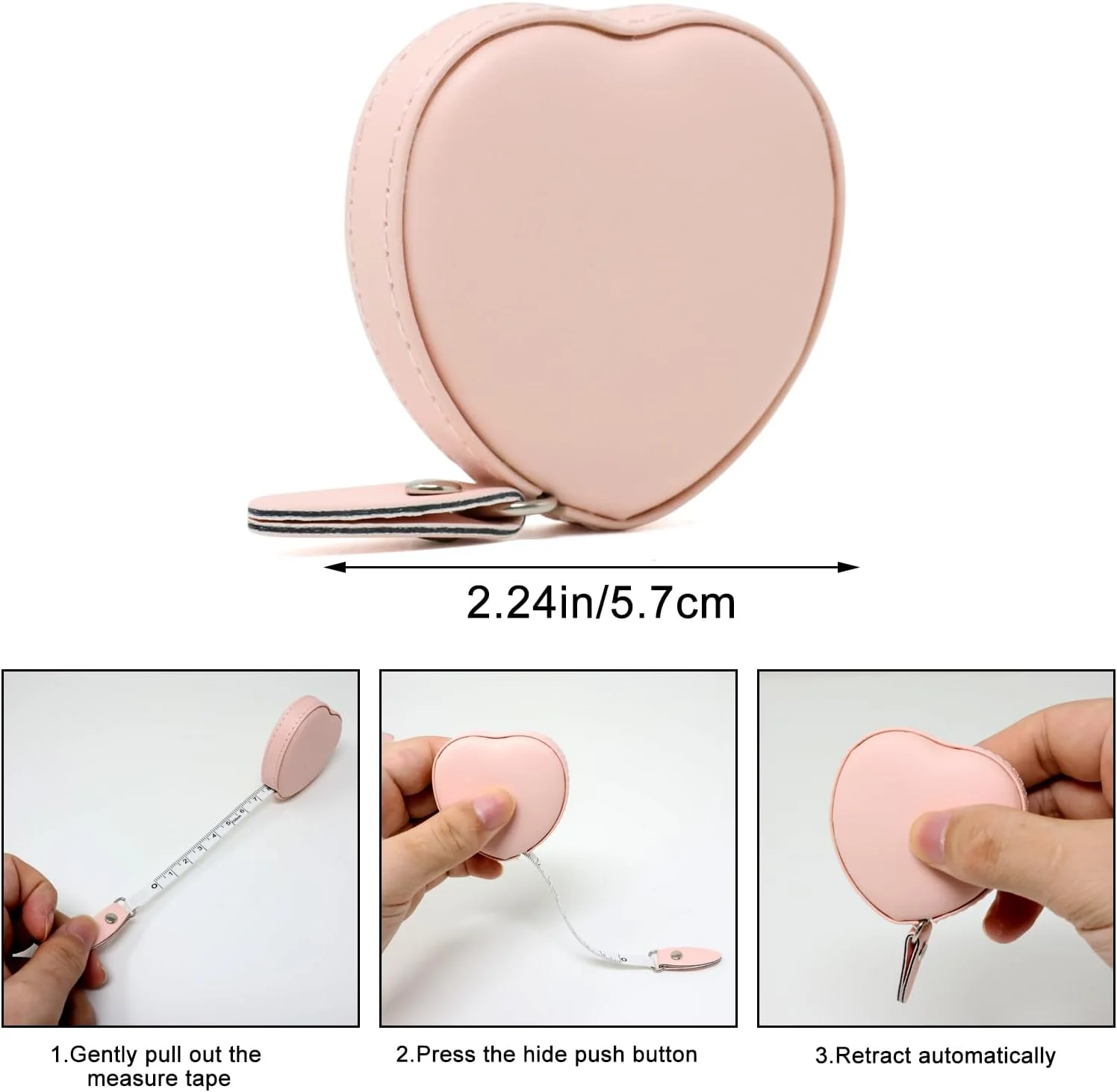 یوئتون بسته 2 عددی متر خیاطی 150 سانتی متری، متر نواری بدنه، طرح قلب صورتی، چرمی، جمع شونده، دو طرفه، مناسب خیاطی، اندازه گیری پزشکی و اندام یوئتون بسته 2 عددی متر خیاطی 150 سانتی متری، متر نواری بدنه، طرح قلب صورتی، چرمی، جمع شونده، دو طرفه، مناسب خیاطی، اندازه گیری پزشکی و اندام