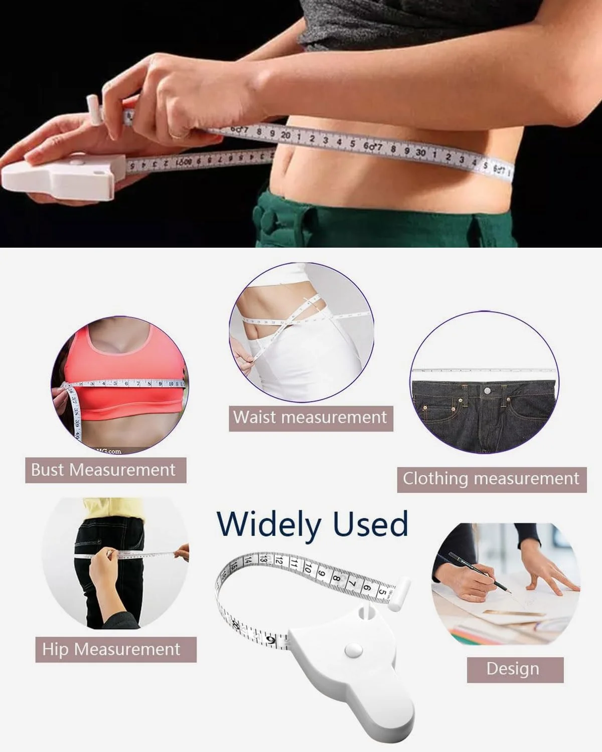 مجموعه متر خیاطی جمع شونده ZEXIJOW - 3 متری، 150 سانتی متر، طراحی فشرده و ارگونومیک، متر دقیق اندازه گیری بدن برای تناسب اندام، خیاطی و اندازه گیری های بدن مجموعه متر خیاطی جمع شونده ZEXIJOW - 3 متری، 150 سانتی متر، طراحی فشرده و ارگونومیک، متر دقیق اندازه گیری بدن برای تناسب اندام، خیاطی و اندازه گیری های بدن