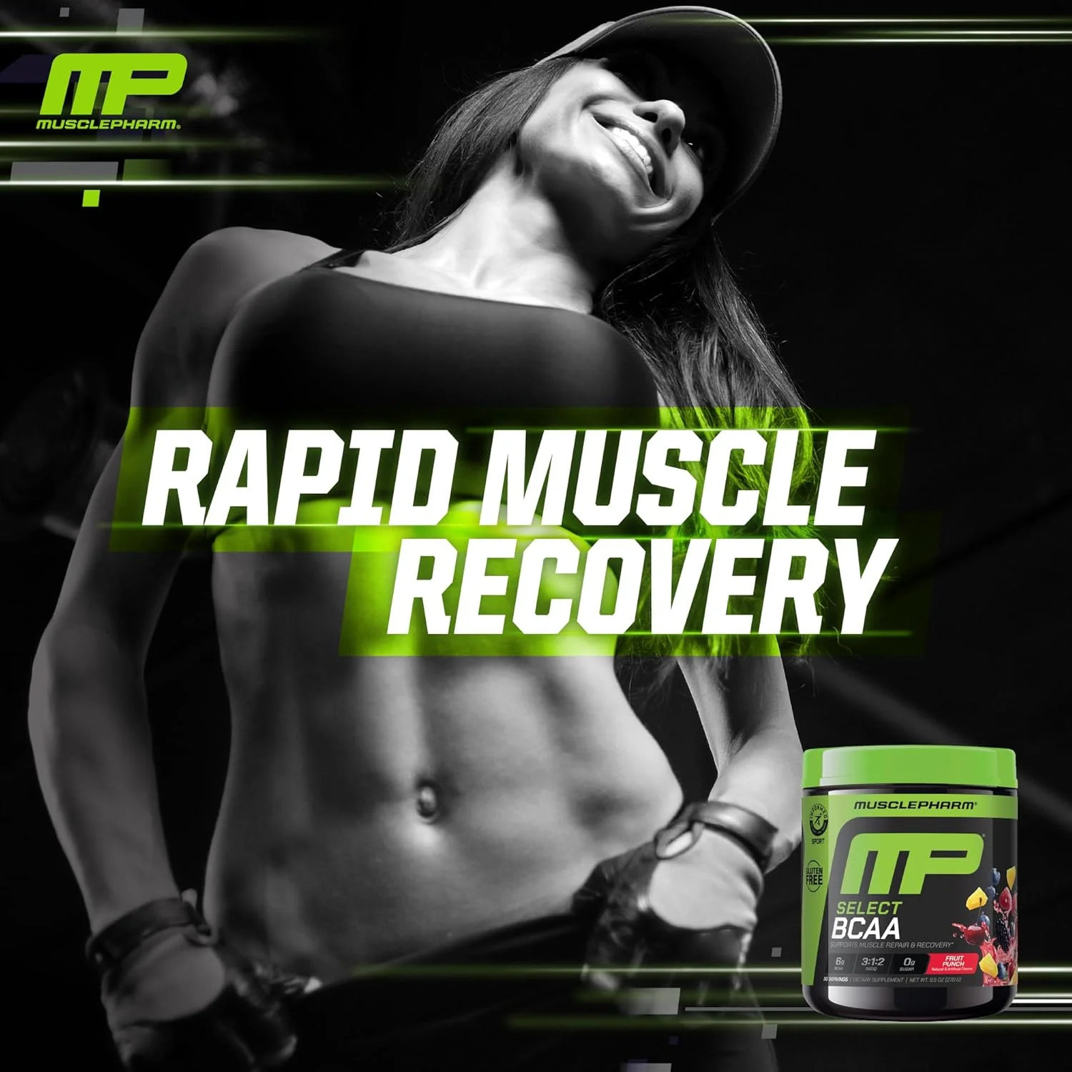MusclePharm Essentials BCAA، پانچ میوه - 30 سروینگ