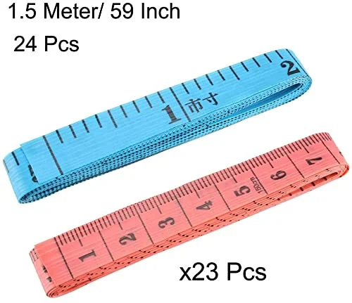متر خیاطی پارچه ای XYWHPGV برای اندازه گیری بدن، متر نواری نرم برای خیاطی، 1.5 متری، 24 عدد، رنگ تصادفی (c7d8c 51861 3284d 9d654 15931 25b8e) متر خیاطی پارچه ای XYWHPGV برای اندازه گیری بدن، متر نواری نرم برای خیاطی، 1.5 متری، 24 عدد، رنگ تصادفی (c7d8c 51861 3284d 9d654 15931 25b8e)