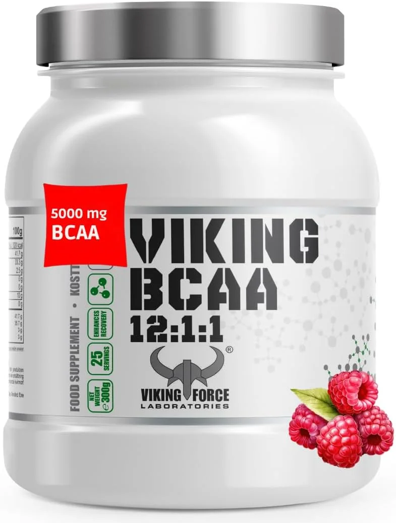 بی سی ای ای 12:1:1 وایکینگ فورس - طعم تمشک، تقویت کننده انرژی، 300 گرم، 25 سروینگ، افزایش دهنده ریکاوری بی سی ای ای 12:1:1 وایکینگ فورس - طعم تمشک، تقویت کننده انرژی، 300 گرم، 25 سروینگ، افزایش دهنده ریکاوری