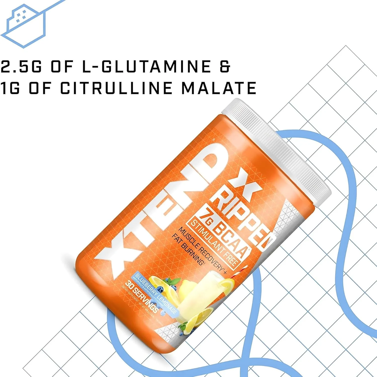 پودر بی سی ای ای XTEND Ripped با طعم بلوبری لیموناد - نوشیدنی ریکاوری عضلات بعد از تمرین بدون شکر با آمینو اسیدها - 7 گرم بی سی ای ای برای مردان و زنان - 30 سروینگ پودر بی سی ای ای XTEND Ripped با طعم بلوبری لیموناد - نوشیدنی ریکاوری عضلات بعد از تمرین بدون شکر با آمینو اسیدها - 7 گرم بی سی ای ای برای مردان و زنان - 30 سروینگ