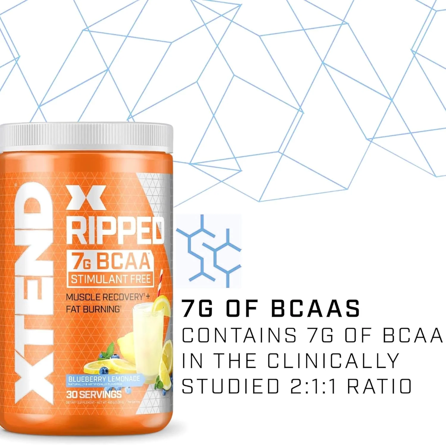 پودر بی سی ای ای XTEND Ripped با طعم بلوبری لیموناد - نوشیدنی ریکاوری عضلات بعد از تمرین بدون شکر با آمینو اسیدها - 7 گرم بی سی ای ای برای مردان و زنان - 30 سروینگ پودر بی سی ای ای XTEND Ripped با طعم بلوبری لیموناد - نوشیدنی ریکاوری عضلات بعد از تمرین بدون شکر با آمینو اسیدها - 7 گرم بی سی ای ای برای مردان و زنان - 30 سروینگ