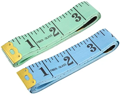 متر خیاطی پارچه ای XYWHPGV برای بدن 150 سانتی متری، متر نرم دو طرفه برای خیاطی، 2 عدد رنگ تصادفی متر خیاطی پارچه ای XYWHPGV برای بدن 150 سانتی متری، متر نرم دو طرفه برای خیاطی، 2 عدد رنگ تصادفی