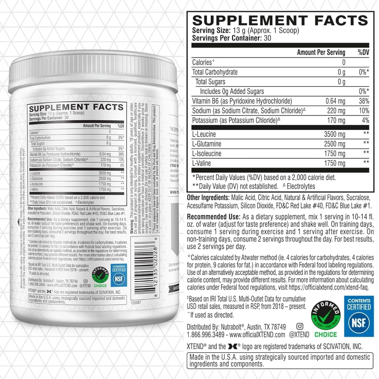 پودر بی سی ای ای اورجینال XTEND با طعم پانچ میوه ای | بدون کالری، بدون کربوهیدرات، بدون شکر - نوشیدنی ریکاوری عضلات بعد از تمرین با آمینو اسیدها - 7 گرم بی سی ای ای برای مردان و زنان | 30 سروینگ پودر بی سی ای ای اورجینال XTEND با طعم پانچ میوه ای | بدون کالری، بدون کربوهیدرات، بدون شکر - نوشیدنی ریکاوری عضلات بعد از تمرین با آمینو اسیدها - 7 گرم بی سی ای ای برای مردان و زنان | 30 سروینگ