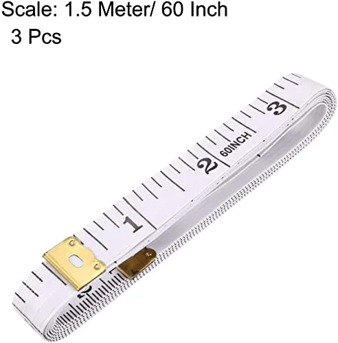 متر خیاطی پارچه ای XYWHPGV برای بدن، 150 سانتی متر/60 اینچ، متر نرم دو طرفه برای خیاطی، 1.5 متری، سفید، 3 عدد (a581c fc0e8 835df d08bc 92ed8 84e24) متر خیاطی پارچه ای XYWHPGV برای بدن، 150 سانتی متر/60 اینچ، متر نرم دو طرفه برای خیاطی، 1.5 متری، سفید، 3 عدد (a581c fc0e8 835df d08bc 92ed8 84e24)