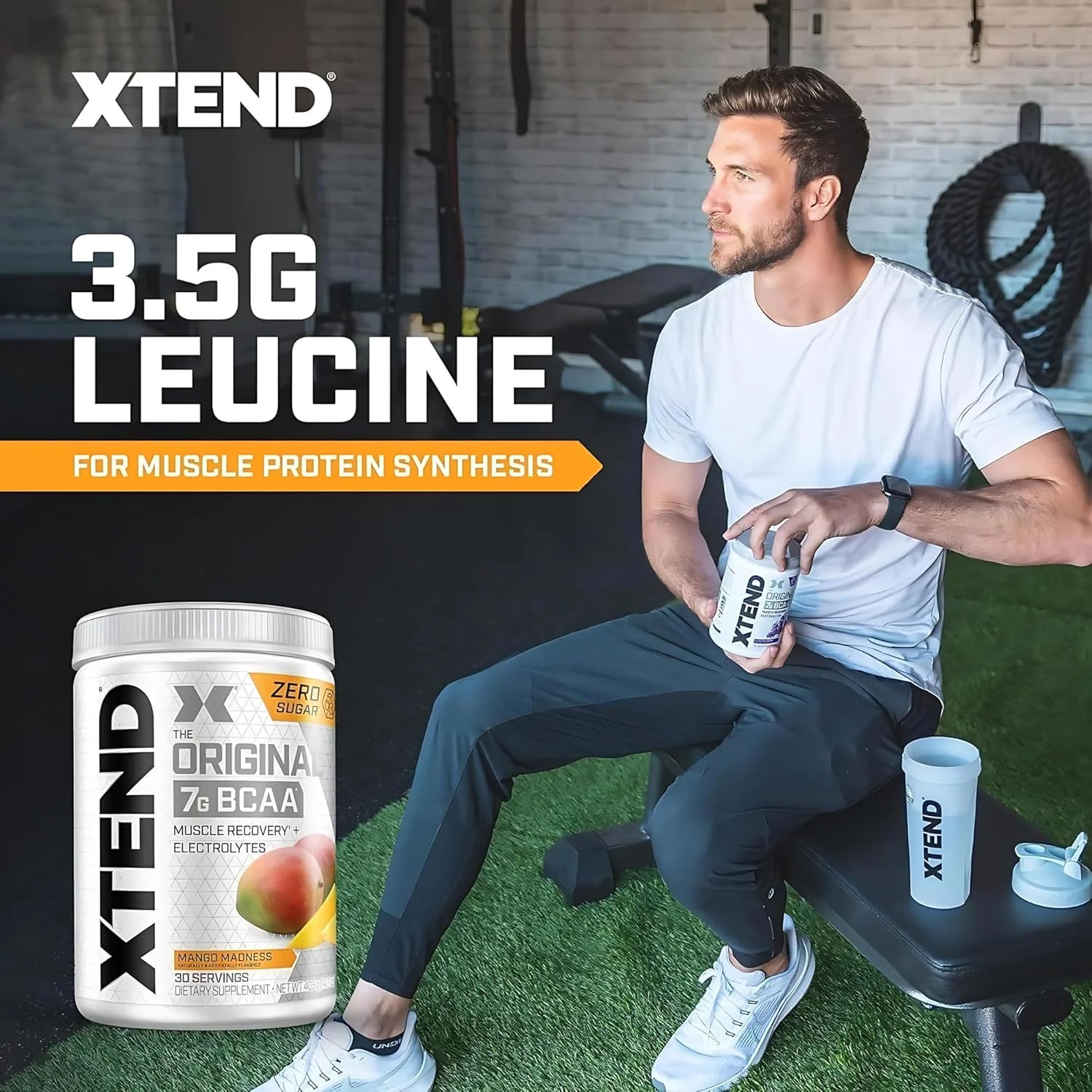 پودر BCAA اورجینال XTEND با طعم انبه دیوانگی | بدون کالری، بدون کربوهیدرات، بدون شکر - نوشیدنی ریکاوری عضلات بعد از تمرین با آمینو اسیدها - 7 گرم BCAA برای مردان و زنان | 30 سروینگ پودر BCAA اورجینال XTEND با طعم انبه دیوانگی | بدون کالری، بدون کربوهیدرات، بدون شکر - نوشیدنی ریکاوری عضلات بعد از تمرین با آمینو اسیدها - 7 گرم BCAA برای مردان و زنان | 30 سروینگ