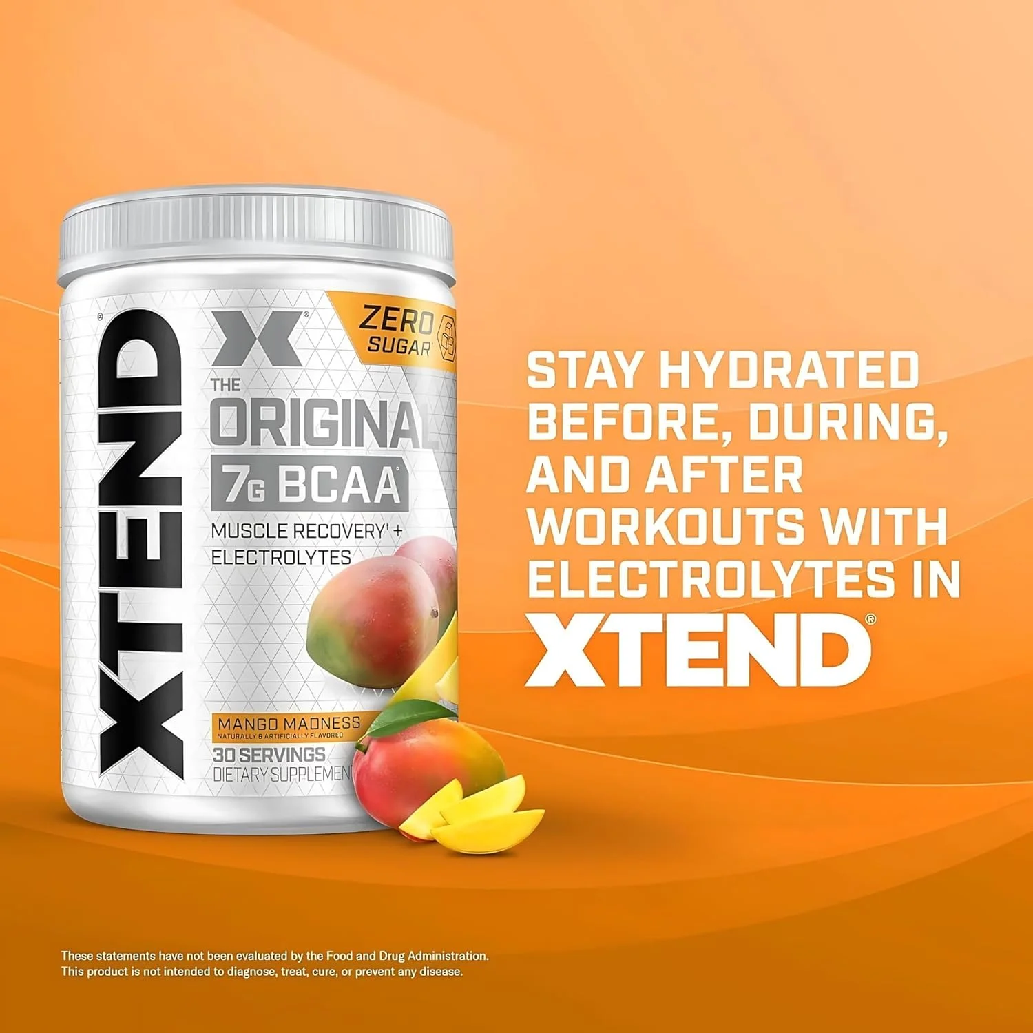پودر BCAA اورجینال XTEND با طعم انبه دیوانگی | بدون کالری، بدون کربوهیدرات، بدون شکر - نوشیدنی ریکاوری عضلات بعد از تمرین با آمینو اسیدها - 7 گرم BCAA برای مردان و زنان | 30 سروینگ پودر BCAA اورجینال XTEND با طعم انبه دیوانگی | بدون کالری، بدون کربوهیدرات، بدون شکر - نوشیدنی ریکاوری عضلات بعد از تمرین با آمینو اسیدها - 7 گرم BCAA برای مردان و زنان | 30 سروینگ