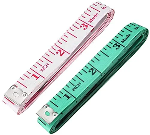 متر خیاطی پارچه ای XYWHPGV، 150 سانتی متر، 60 اینچ، مقیاس دوگانه متریک اینچ، نوار اندازه گیری نرم، رنگ تصادفی، برای خیاطی، 4 عدد (94960 7e3b6 19c4d 989ed fa692 35407