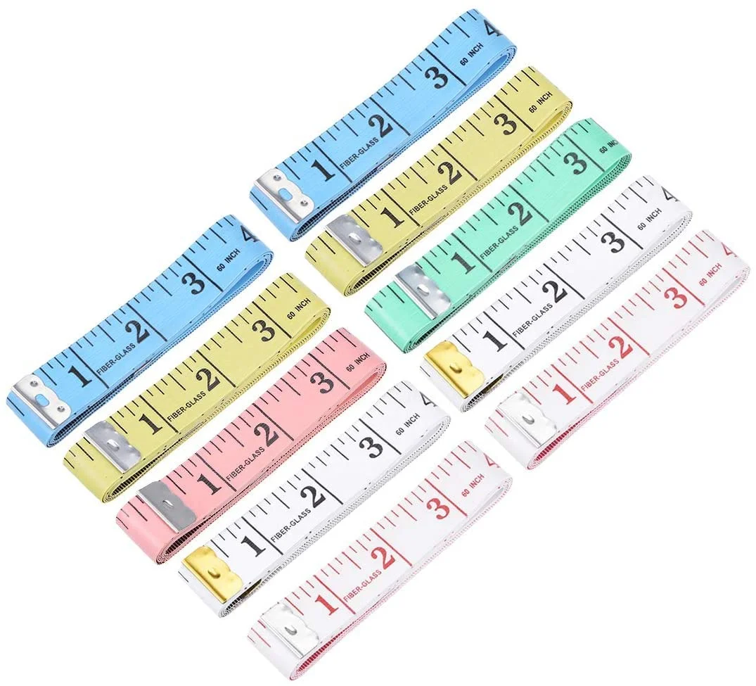 متر خیاطی پارچه ای XYWHPGV برای بدن، 150 سانتی متر، متر نواری نرم دو طرفه برای خیاطی، 1.5 متری، رنگ تصادفی، بسته 10 عددی (59d15 9070a 7bb48 38a4b c02d2 342b1 متر خیاطی پارچه ای XYWHPGV برای بدن، 150 سانتی متر، متر نواری نرم دو طرفه برای خیاطی، 1.5 متری، رنگ تصادفی، بسته 10 عددی (59d15 9070a 7bb48 38a4b c02d2 342b1