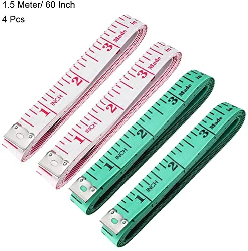 متر خیاطی پارچه ای XYWHPGV، 150 سانتی متر، 60 اینچ، مقیاس دوگانه متریک اینچ، نوار اندازه گیری نرم، رنگ تصادفی، برای خیاطی، 4 عدد (94960 7e3b6 19c4d 989ed fa692 35407 متر خیاطی پارچه ای XYWHPGV، 150 سانتی متر، 60 اینچ، مقیاس دوگانه متریک اینچ، نوار اندازه گیری نرم، رنگ تصادفی، برای خیاطی، 4 عدد (94960 7e3b6 19c4d 989ed fa692 35407