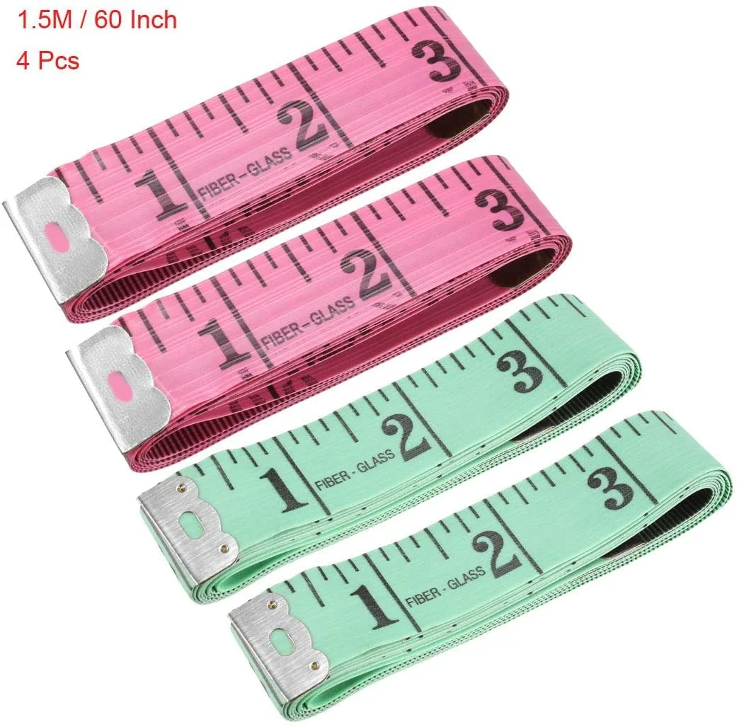 متر خیاطی پارچه ای XYWHPGV، 150 سانتی متر، 60 اینچ، متر نواری نرم، مقیاس دوگانه متریک اینچ، رنگ تصادفی، 4 عدد (1c73c 6875c ed9d5 ebbbc 61210 fee6a) متر خیاطی پارچه ای XYWHPGV، 150 سانتی متر، 60 اینچ، متر نواری نرم، مقیاس دوگانه متریک اینچ، رنگ تصادفی، 4 عدد (1c73c 6875c ed9d5 ebbbc 61210 fee6a)