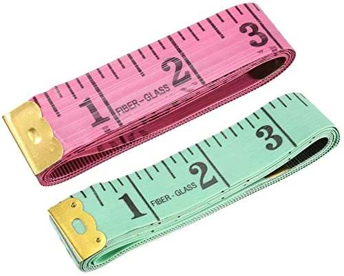 متر خیاطی پارچه ای XYWHPGV برای بدن 150 سانتی متری، متر نرم دو طرفه برای خیاطی، 1.5 متری، 2 عدد، رنگ تصادفی (d755f fea8d fc6ec 6cc1e 95c4f e0a23