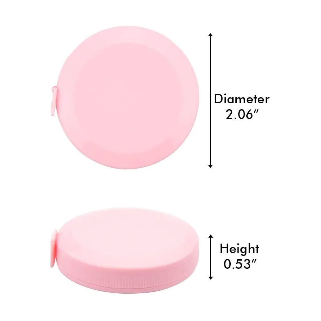 متر خیاطی بدن WINTAPE، متر اندازه گیری بدن نرم، متر خیاطی پارچه ای، 150 سانتی متر، صورتی، متر نواری دو طرفه جمع شونده (2 عدد) متر خیاطی بدن WINTAPE، متر اندازه گیری بدن نرم، متر خیاطی پارچه ای، 150 سانتی متر، صورتی، متر نواری دو طرفه جمع شونده (2 عدد)