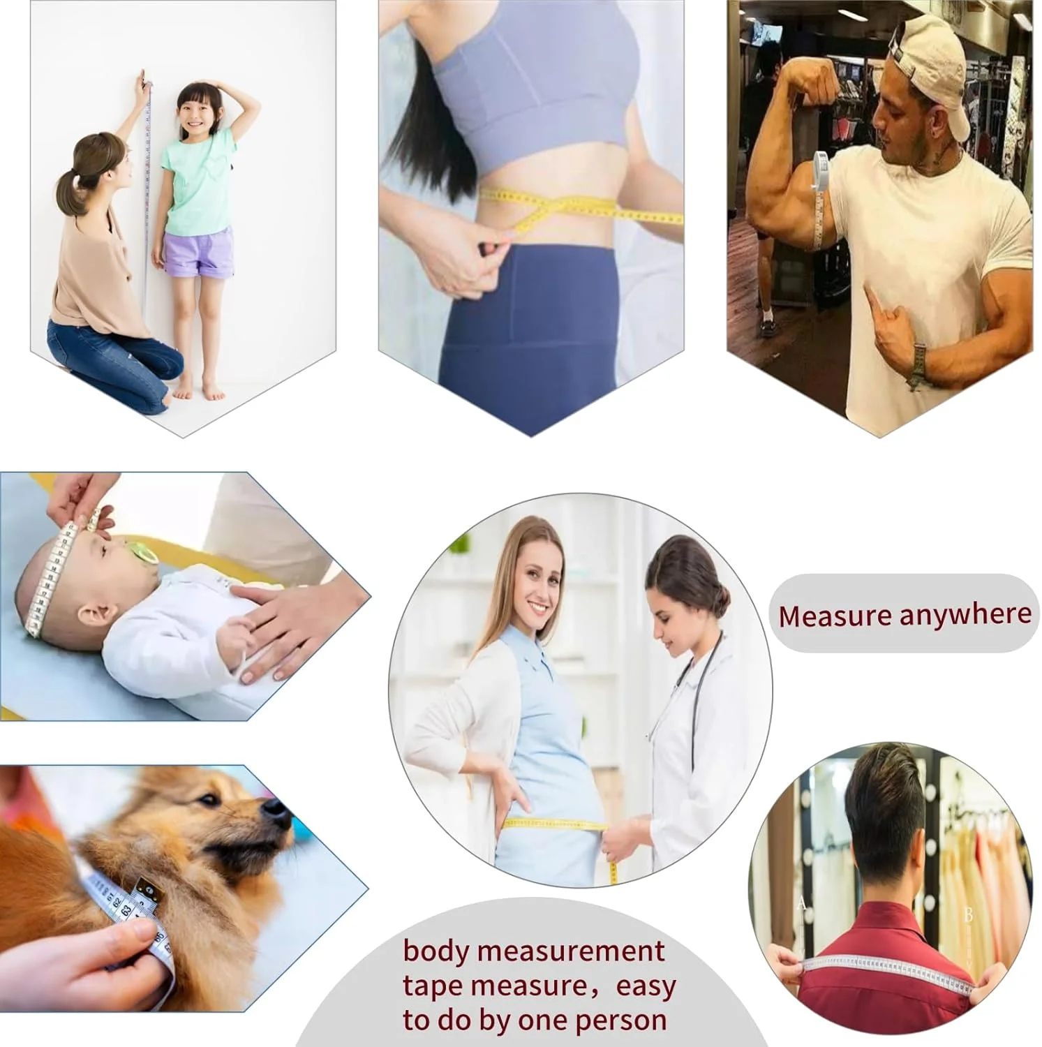 متر خیاطی بدن Wokaku با پین قفل شونده، نمایشگر پنجره ای، مقیاس دوگانه 150 سانتی متر/60 اینچ، متر نرم جمع شونده برای تناسب اندام، کاهش وزن، خیاطی، اندازه گیری دور بدن، پارچه، متر اندازه گیری، خط کش خیاطی متر خیاطی بدن Wokaku با پین قفل شونده، نمایشگر پنجره ای، مقیاس دوگانه 150 سانتی متر/60 اینچ، متر نرم جمع شونده برای تناسب اندام، کاهش وزن، خیاطی، اندازه گیری دور بدن، پارچه، متر اندازه گیری، خط کش خیاطی