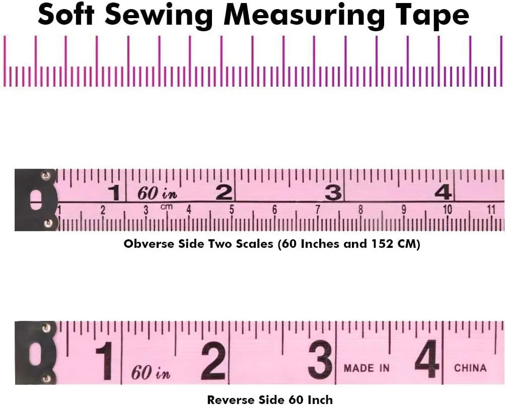 متر خیاطی وینتاپ برای بدن، خیاطی و پارچه - متر خیاطی دو طرفه، 1.5 متر، صورتی متر خیاطی وینتاپ برای بدن، خیاطی و پارچه - متر خیاطی دو طرفه، 1.5 متر، صورتی