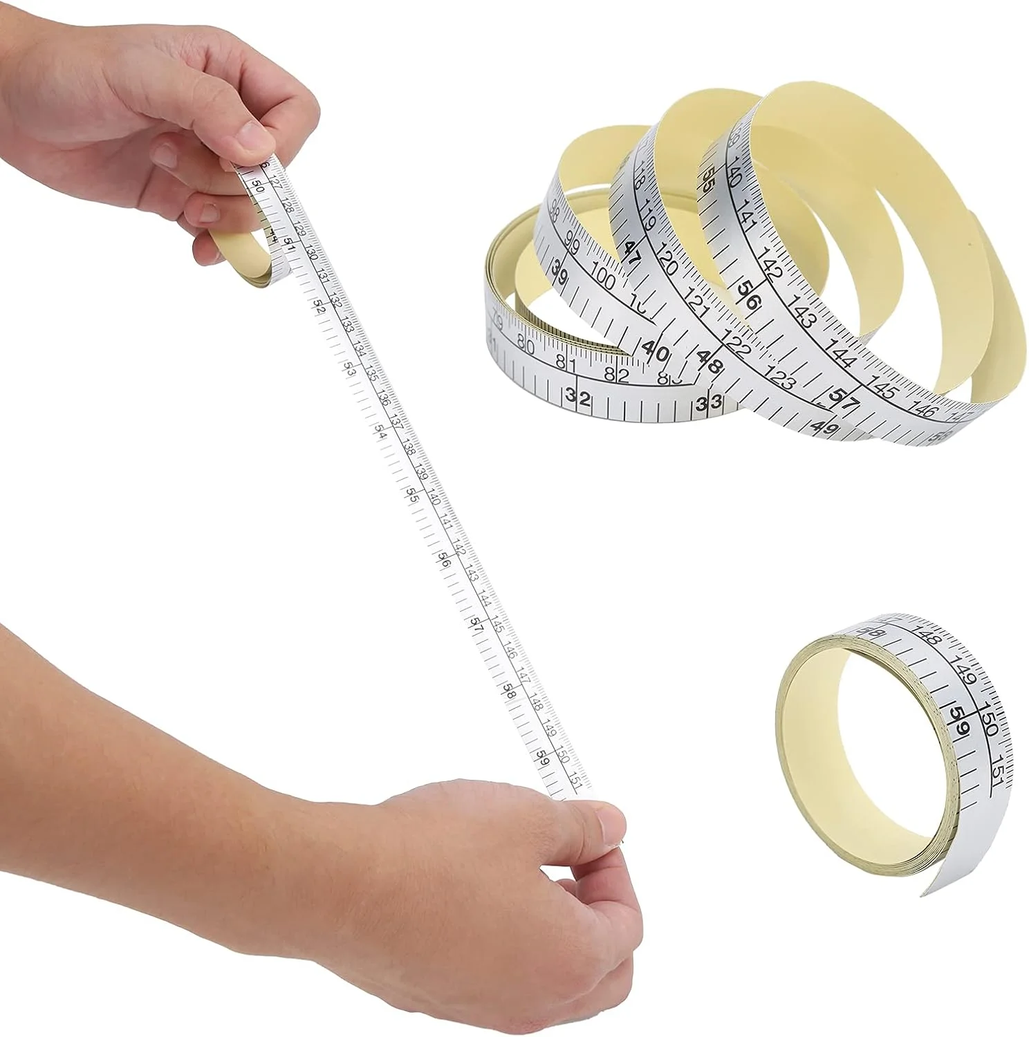 نوار اندازه گیری چسبی WGFOIP، نوار اندازه گیری خیاطی با مقیاس دوگانه، خط کش انعطاف پذیر نرم خیاطی برای میز خیاطی نوار اندازه گیری چسبی WGFOIP، نوار اندازه گیری خیاطی با مقیاس دوگانه، خط کش انعطاف پذیر نرم خیاطی برای میز خیاطی