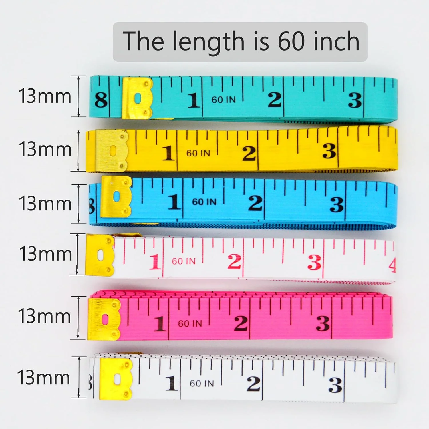 متر خیاطی ونیس برای اندازه گیری بدن، کاهش وزن، خیاطی پارچه، وینیل، لوازم صنایع دستی، خط کش نرم دو طرفه 60 اینچی، بسته 12 عددی متر خیاطی ونیس برای اندازه گیری بدن، کاهش وزن، خیاطی پارچه، وینیل، لوازم صنایع دستی، خط کش نرم دو طرفه 60 اینچی، بسته 12 عددی