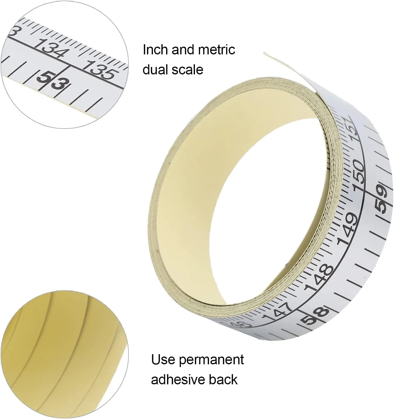 نوار اندازه گیری چسبی WGFOIP، نوار اندازه گیری خیاطی با مقیاس دوگانه، خط کش انعطاف پذیر نرم خیاطی برای میز خیاطی نوار اندازه گیری چسبی WGFOIP، نوار اندازه گیری خیاطی با مقیاس دوگانه، خط کش انعطاف پذیر نرم خیاطی برای میز خیاطی