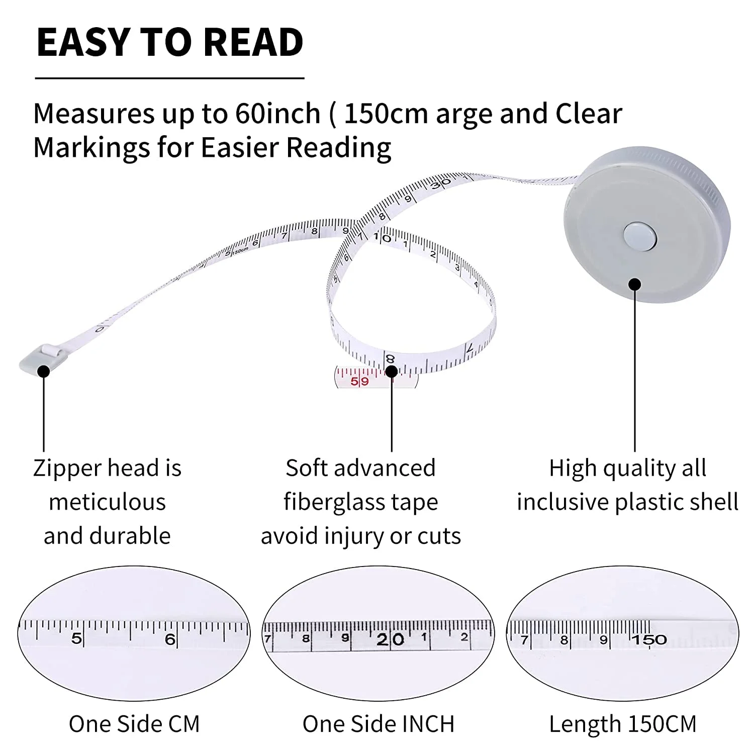 متر خیاطی نرم Wawasia، متر نواری خیاطی برای اندازه گیری بدن، متر اندازه گیری کوچک 60 اینچی، بسته 3 عددی (صورتی/سبز/آبی) متر خیاطی نرم Wawasia، متر نواری خیاطی برای اندازه گیری بدن، متر اندازه گیری کوچک 60 اینچی، بسته 3 عددی (صورتی/سبز/آبی)