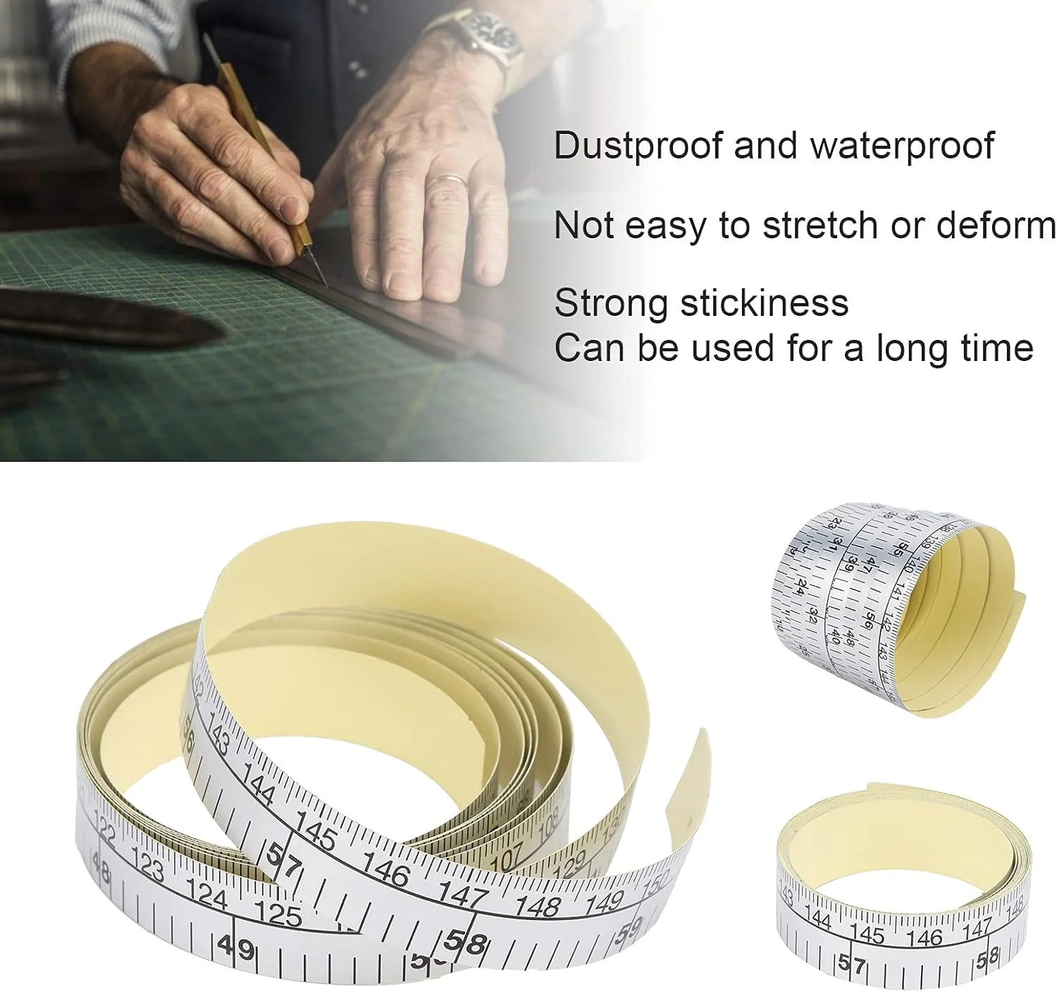 نوار اندازه گیری چسبی WGFOIP، نوار اندازه گیری خیاطی با مقیاس دوگانه، خط کش انعطاف پذیر نرم خیاطی برای میز خیاطی نوار اندازه گیری چسبی WGFOIP، نوار اندازه گیری خیاطی با مقیاس دوگانه، خط کش انعطاف پذیر نرم خیاطی برای میز خیاطی