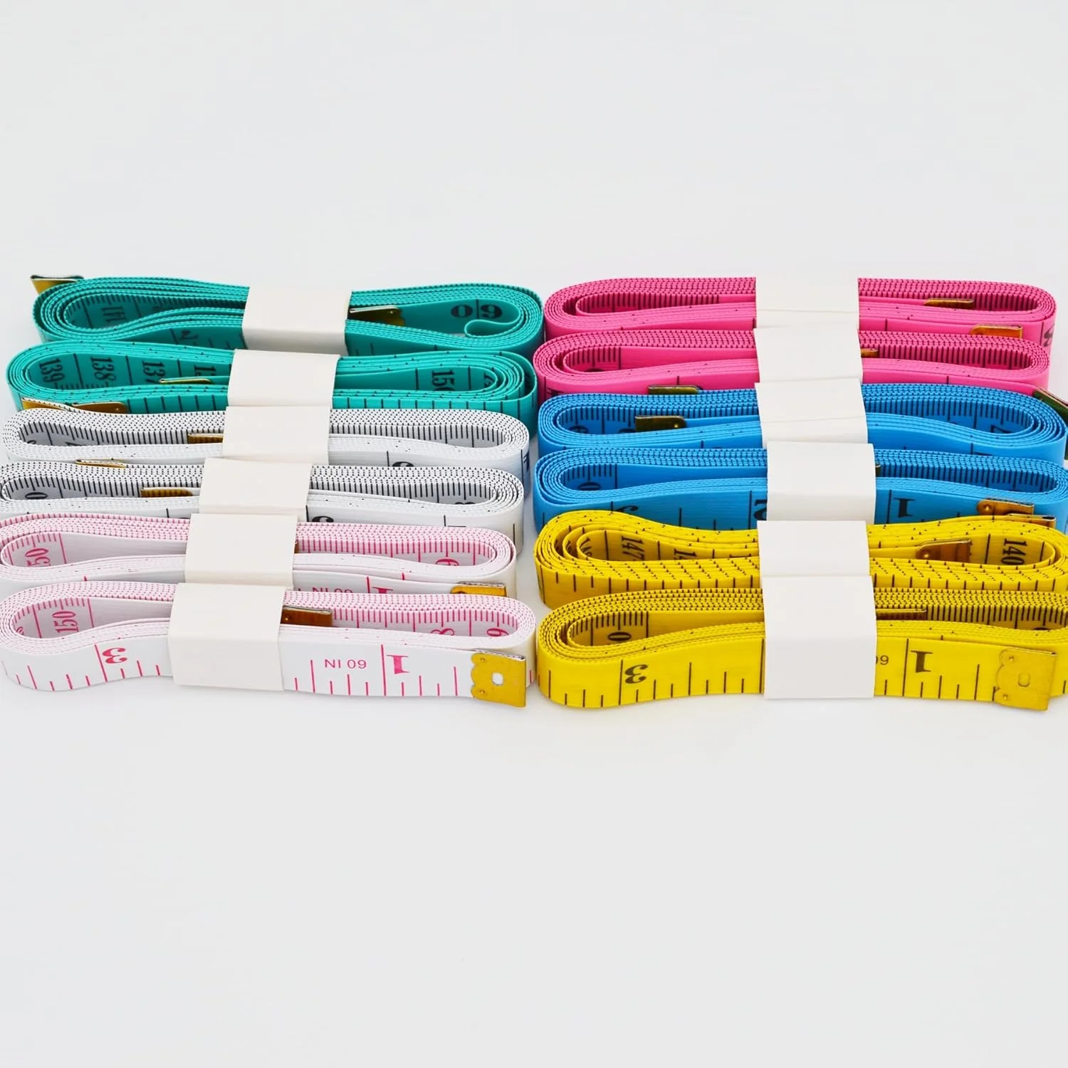 متر خیاطی ونیس برای اندازه گیری بدن، کاهش وزن، خیاطی پارچه، وینیل، لوازم صنایع دستی، خط کش نرم دو طرفه 60 اینچی، بسته 12 عددی متر خیاطی ونیس برای اندازه گیری بدن، کاهش وزن، خیاطی پارچه، وینیل، لوازم صنایع دستی، خط کش نرم دو طرفه 60 اینچی، بسته 12 عددی