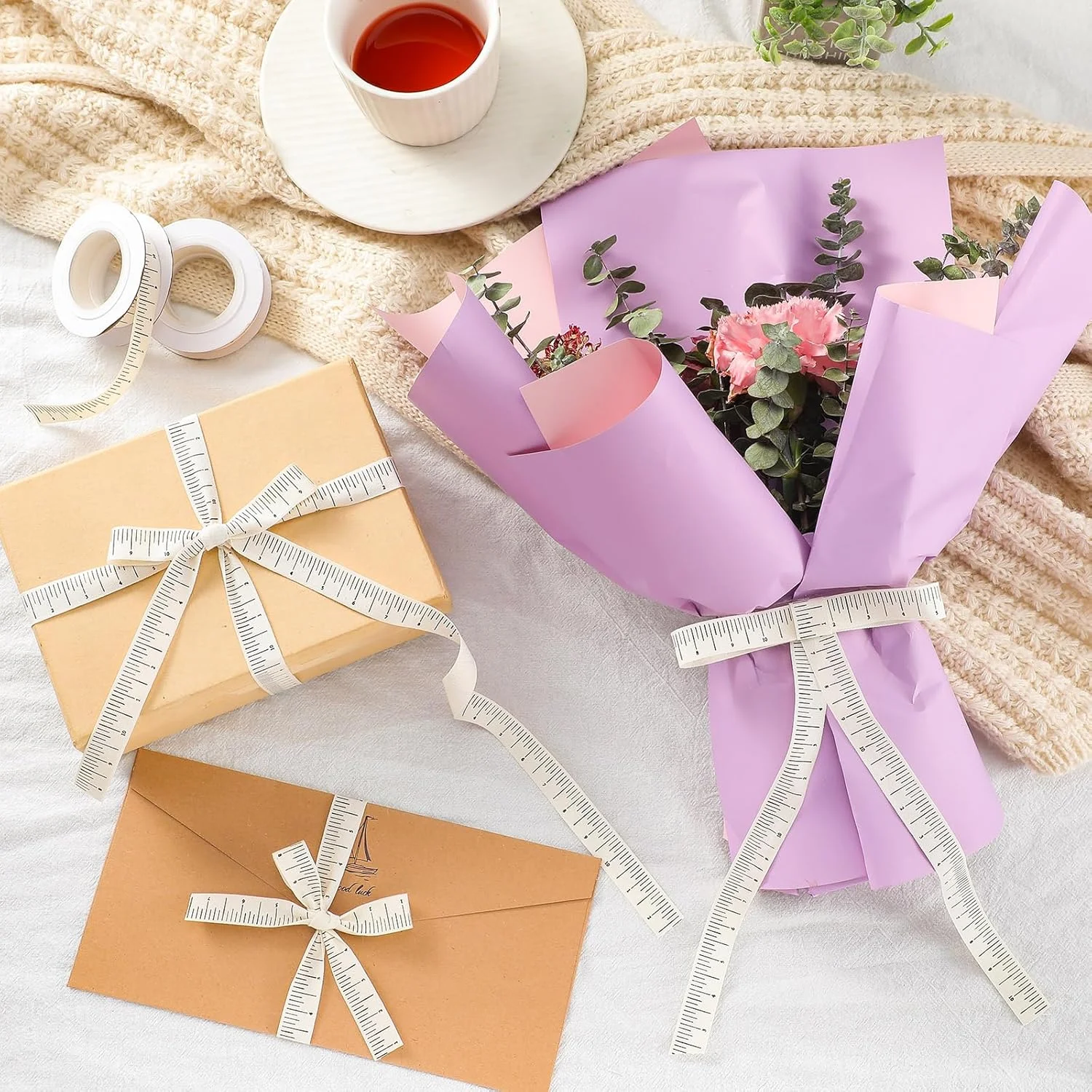 نوار اندازه گیری طرح خط کش Wavwavw، بسته 2 عددی، 10 یارد، نوار اندازه گیری پارچه ای پنبه ای، نوار خیاطی، مناسب برای کاردستی های مدرسه و لوازم هدیه (خط کش، سفید) نوار اندازه گیری طرح خط کش Wavwavw، بسته 2 عددی، 10 یارد، نوار اندازه گیری پارچه ای پنبه ای، نوار خیاطی، مناسب برای کاردستی های مدرسه و لوازم هدیه (خط کش، سفید)