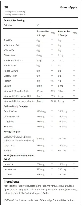 مکمل انرژی قبل از تمرین و BCAA بادی بیلدینگ - افزایش انرژی، استقامت و ریکاوری - فرموله شده برای عضله سازی و افزایش قدرت - بدون لاکتوز، سویا، گلوتن یا شکر افزوده (30 سروینگ، سیب سبز) مکمل انرژی قبل از تمرین و BCAA بادی بیلدینگ - افزایش انرژی، استقامت و ریکاوری - فرموله شده برای عضله سازی و افزایش قدرت - بدون لاکتوز، سویا، گلوتن یا شکر افزوده (30 سروینگ، سیب سبز)