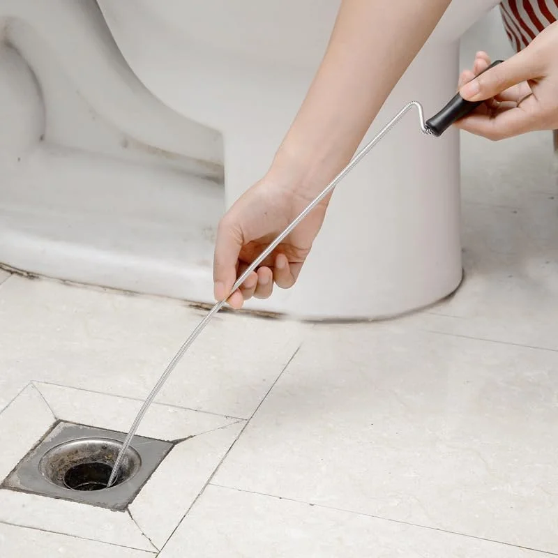 MOMENT فنر لوله بازکنی 5 متری فلزی انعطاف پذیر، ابزار لوله بازکنی فنری، سیم فنری و ابزار تمیز کننده لوله - ابزار لوله بازکنی برای لوله های سینک ظرفشویی، دوش، روشویی و لوله ها