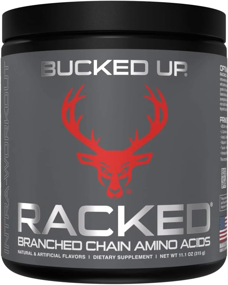 آمینو اسیدهای شاخه دار زنجیره ای Bucked Up Racked™ - طعم بلاد راز - پودر "BCAAs که می توانید احساس کنید!"، 30 سروینگ آمینو اسیدهای شاخه دار زنجیره ای Bucked Up Racked™ - طعم بلاد راز - پودر "BCAAs که می توانید احساس کنید!"، 30 سروینگ