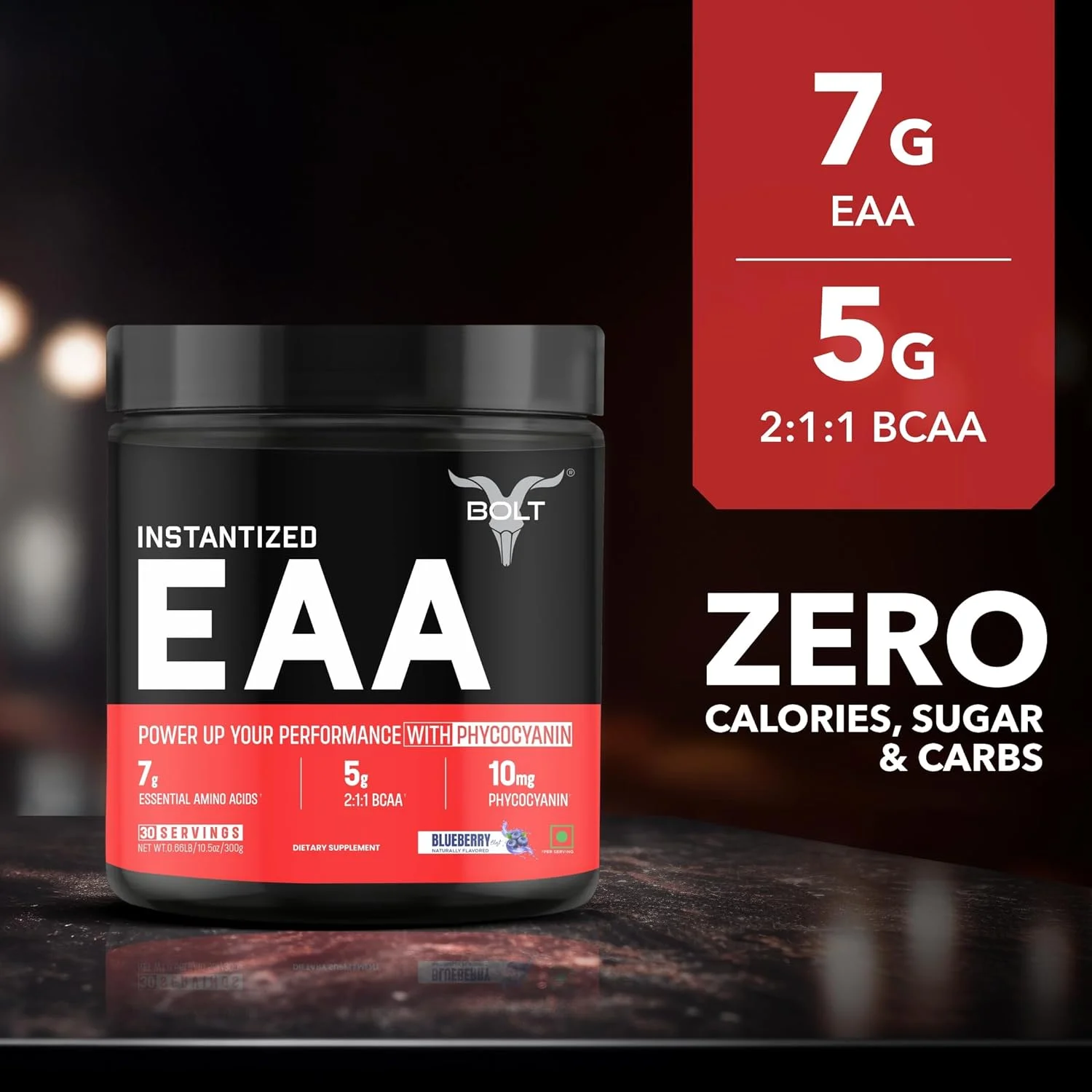 مکمل EAA بولت نوتریشن 300 گرمی، 30 سروینگ | نه اسید آمینه ضروری به همراه BCAA 5000 | مکمل EAA برای مردان و زنان - طعم بلوبری - پودر مکمل EAA بولت نوتریشن 300 گرمی، 30 سروینگ | نه اسید آمینه ضروری به همراه BCAA 5000 | مکمل EAA برای مردان و زنان - طعم بلوبری - پودر