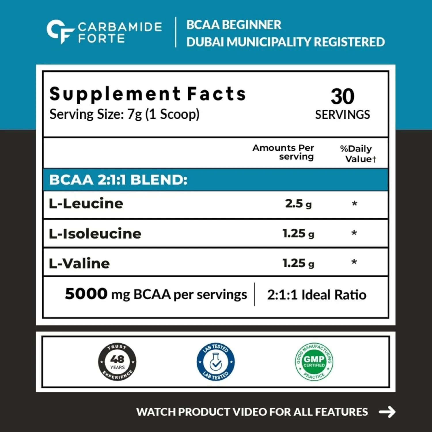 مکمل BCAA کاربامید فورته 5000 میلی گرم برای مردان و زنان، 7 گرم در هر وعده با نسبت ایده آل 2:1:1 | پودر BCAA برای رشد و ریکاوری عضلات - طعم بلوبری - 210 گرم مکمل BCAA کاربامید فورته 5000 میلی گرم برای مردان و زنان، 7 گرم در هر وعده با نسبت ایده آل 2:1:1 | پودر BCAA برای رشد و ریکاوری عضلات - طعم بلوبری - 210 گرم