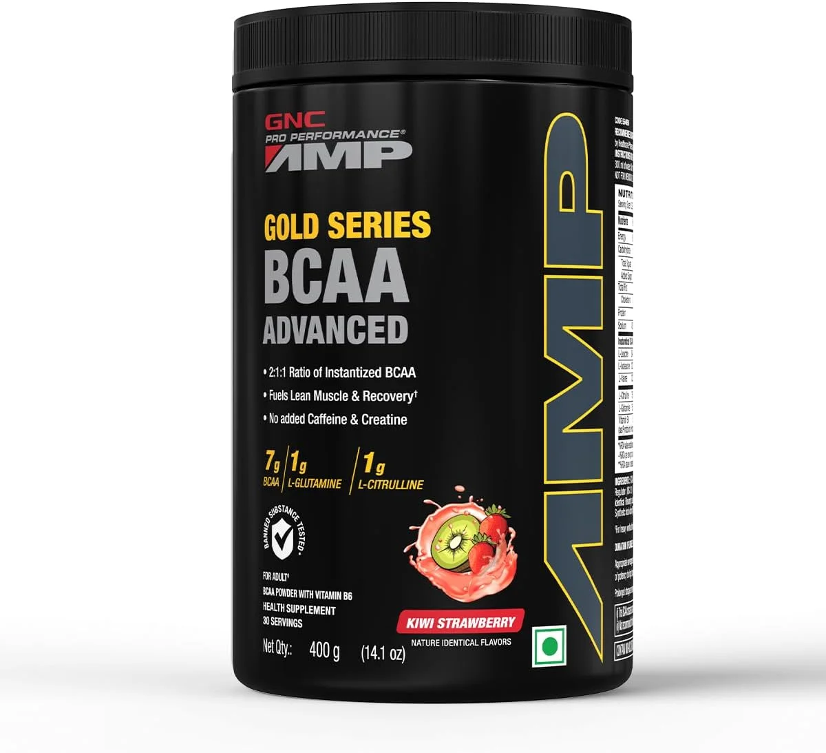 GNC AMP Gold Series BCAA Advanced | 400 گرم | 30 سروینگ | ریکاوری سریع عضلات | عملکرد حداکثری تمرین | فرموله شده در ایالات متحده آمریکا | 7 گرم BCAA | 1 گرم ال-گلوتامین | 1 گرم ال-سیترولین | کیوی توت فرنگی GNC AMP Gold Series BCAA Advanced | 400 گرم | 30 سروینگ | ریکاوری سریع عضلات | عملکرد حداکثری تمرین | فرموله شده در ایالات متحده آمریکا | 7 گرم BCAA | 1 گرم ال-گلوتامین | 1 گرم ال-سیترولین | کیوی توت فرنگی