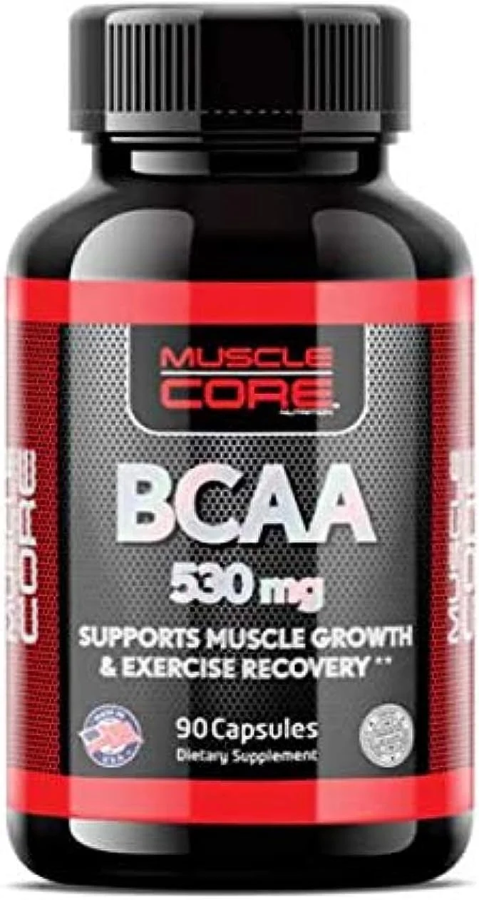 کپسول های بی سی ای ای 530 میلی گرم Muscle Core | پشتیبانی از رشد و ریکاوری عضلات | فاقد طعم دهنده ها، رنگ ها، شیرین کننده ها و مواد نگهدارنده مصنوعی | 90 کپسول