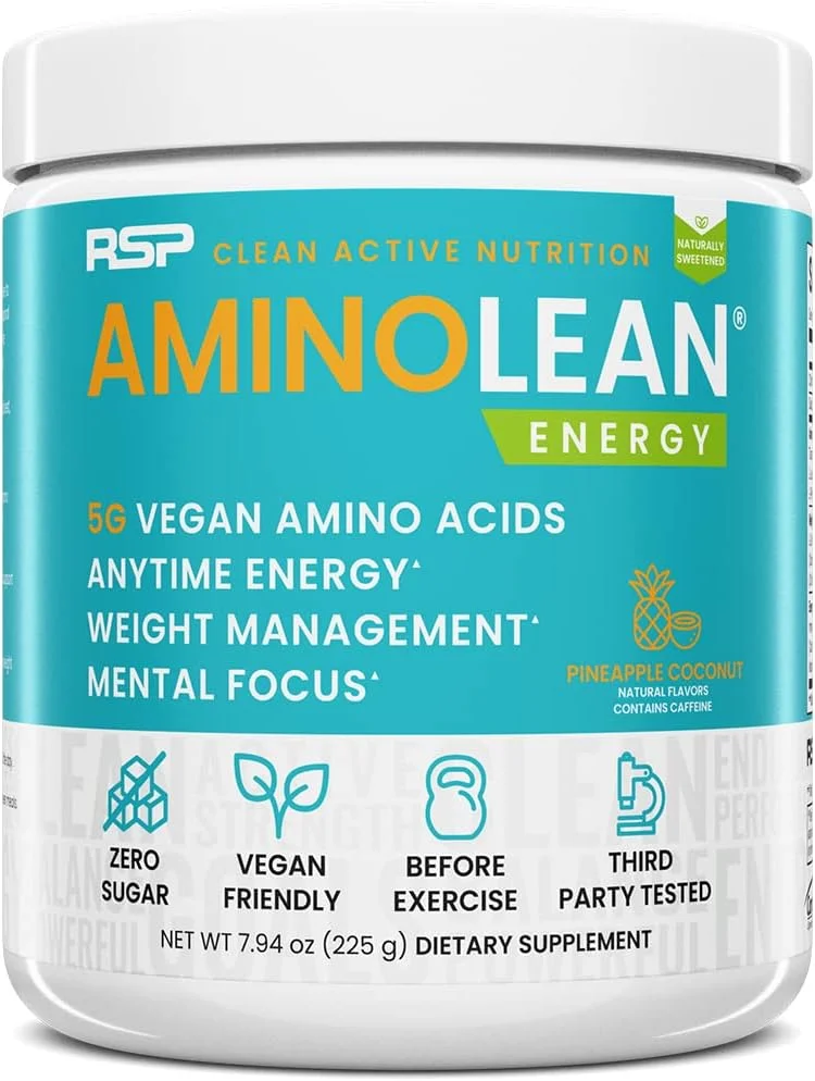 آمینولین وگان RSP Nutrition، آناناس نارگیل، 0.225 کیلوگرم آمینولین وگان RSP Nutrition، آناناس نارگیل، 0.225 کیلوگرم