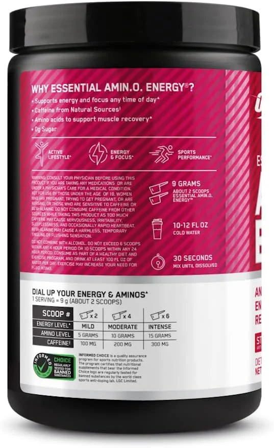 اپتیموم نوتریشن آمینو انرژی - مکمل قبل از تمرین با چای سبز، BCAA، آمینو اسیدها، مناسب برای کتو، عصاره قهوه سبز، پودر انرژی - توت فرنگی لیمویی، 30 سروینگ (بسته بندی ممکن است متفاوت باشد) اپتیموم نوتریشن آمینو انرژی - مکمل قبل از تمرین با چای سبز، BCAA، آمینو اسیدها، مناسب برای کتو، عصاره قهوه سبز، پودر انرژی - توت فرنگی لیمویی، 30 سروینگ (بسته بندی ممکن است متفاوت باشد)