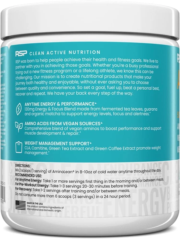 آمینولین وگان RSP Nutrition، آناناس نارگیل، 0.225 کیلوگرم آمینولین وگان RSP Nutrition، آناناس نارگیل، 0.225 کیلوگرم