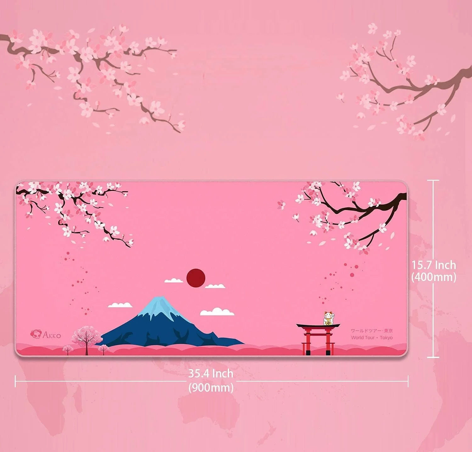 ماوس پد گیمینگ آکو صورتی XXL بزرگ، ماوس پد توسعه یافته 900x400x4 میلی متر، ضد آب و بادوام، سطح صاف، پایه لاستیکی ضد لغزش، لبه های دوخته شده، بهبود سرعت و دقت برای گیمرهای کامپیوتر