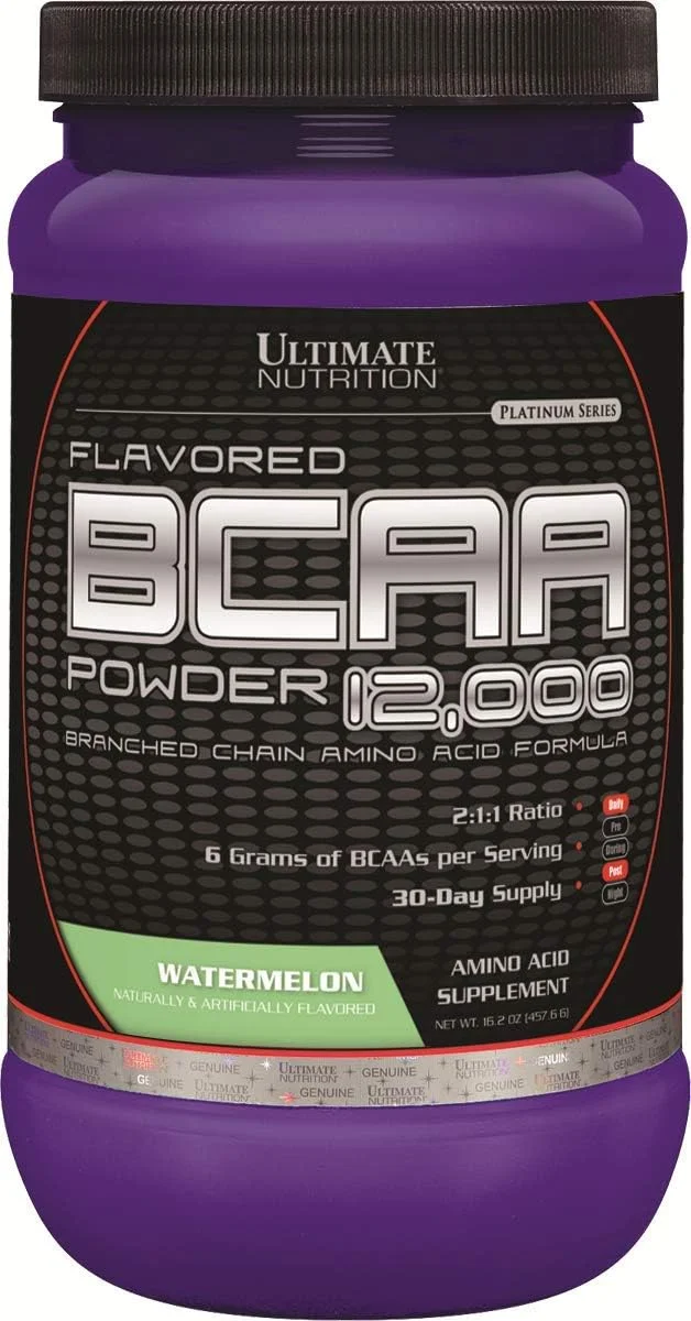پودر BCAA طعم دار Ultimate Nutrition - بدون کافئین با 3 گرم لوسین، 1.5 گرم والین، 1.5 گرم ایزولوسین - مکمل اسید آمینه بعد از تمرین، هندوانه، 60 سروینگ پودر BCAA طعم دار Ultimate Nutrition - بدون کافئین با 3 گرم لوسین، 1.5 گرم والین، 1.5 گرم ایزولوسین - مکمل اسید آمینه بعد از تمرین، هندوانه، 60 سروینگ