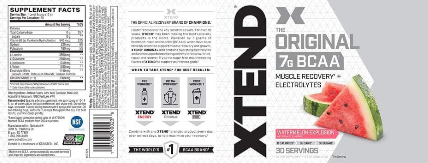 نوشیدنی ریکاوری عضلات Xtend Scivation BCAA نوشیدنی ریکاوری عضلات Xtend Scivation BCAA