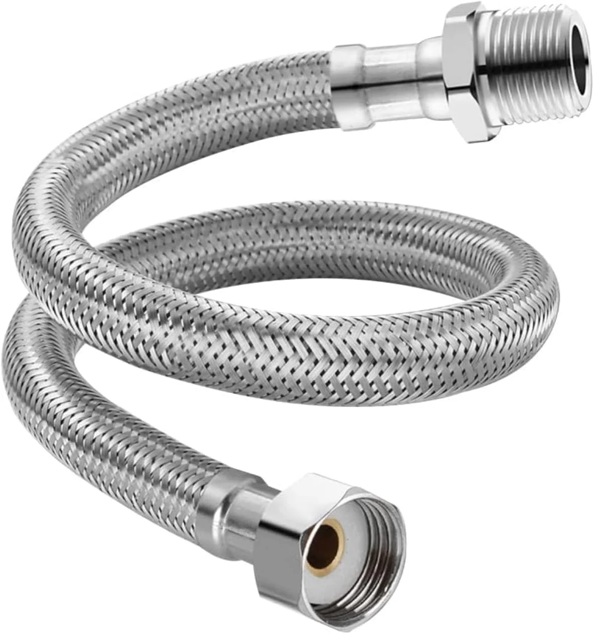 لوله خرطومی فلزی انعطاف پذیر روکش دار استیل ضد زنگ Biella با سایز 1/2 اینچ (45 سانتی متر)