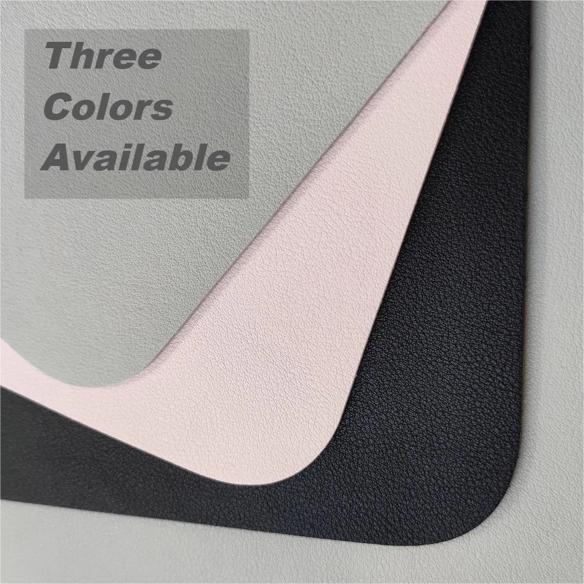 ماوس پد چرمی PVC BenQuand / 9.88''X8.26'' / ماوس پد ضد لغزش / ماوس پد دو طرفه خاکستری / ماوس پد گیمینگ ضد آب برای کامپیوتر، لپ تاپ، دفتر و خانه (خاکستری)