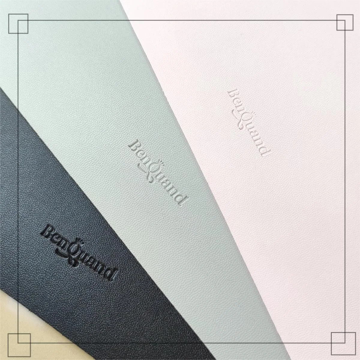 ماوس پد چرمی PVC BenQuand / 9.88''X8.26'' / ماوس پد ضد لغزش / ماوس پد دو طرفه خاکستری / ماوس پد گیمینگ ضد آب برای کامپیوتر، لپ تاپ، دفتر و خانه (خاکستری)