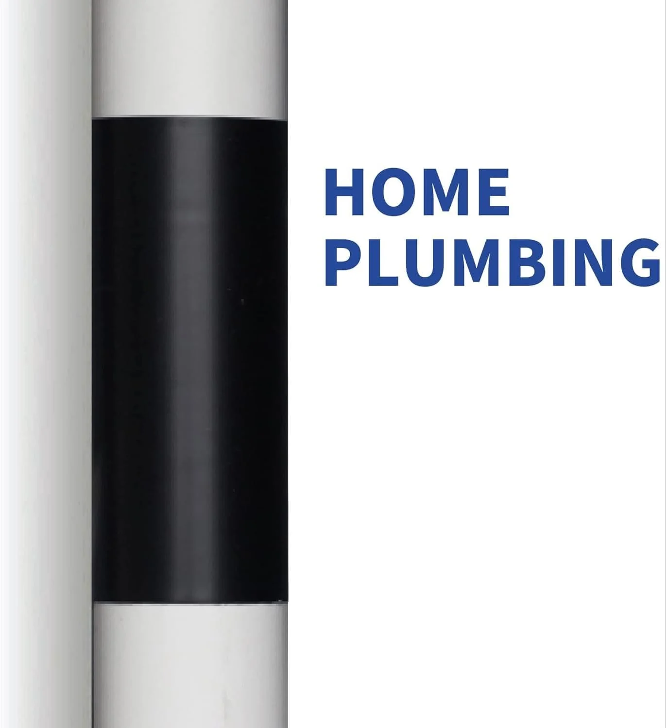 نوار محافظ لوله ضد خوردگی PVC مشکی Biella™ - مناسب تمام شرایط آب و هوایی - 2 اینچ x 50 فوت | بادوام، ضد آب، مقاوم در برابر خوردگی، مقاوم در برابر حرارت (2 عدد)