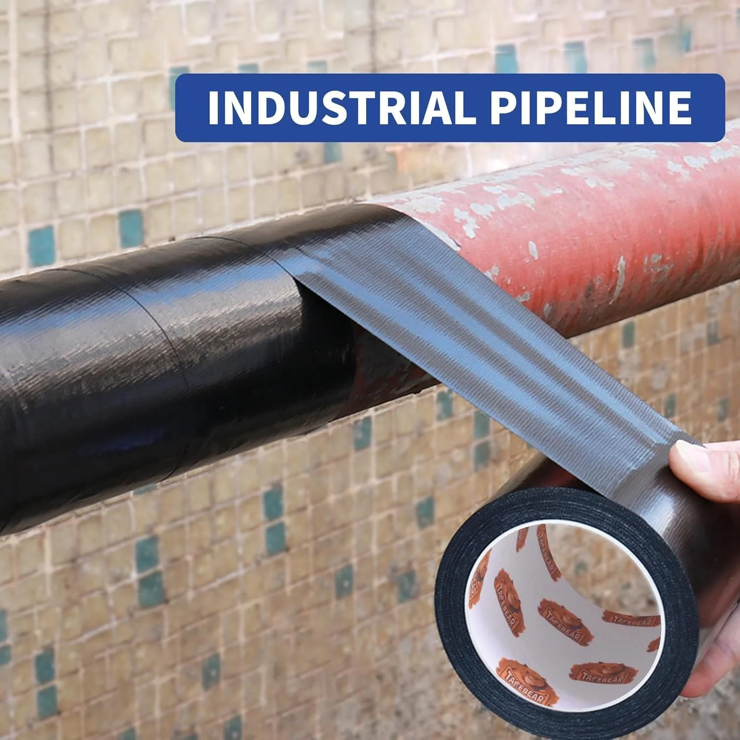 نوار محافظ لوله ضد خوردگی PVC مقاوم در برابر آب و هوا Biella™ - 2 اینچ در 50 فوت (مشکی)