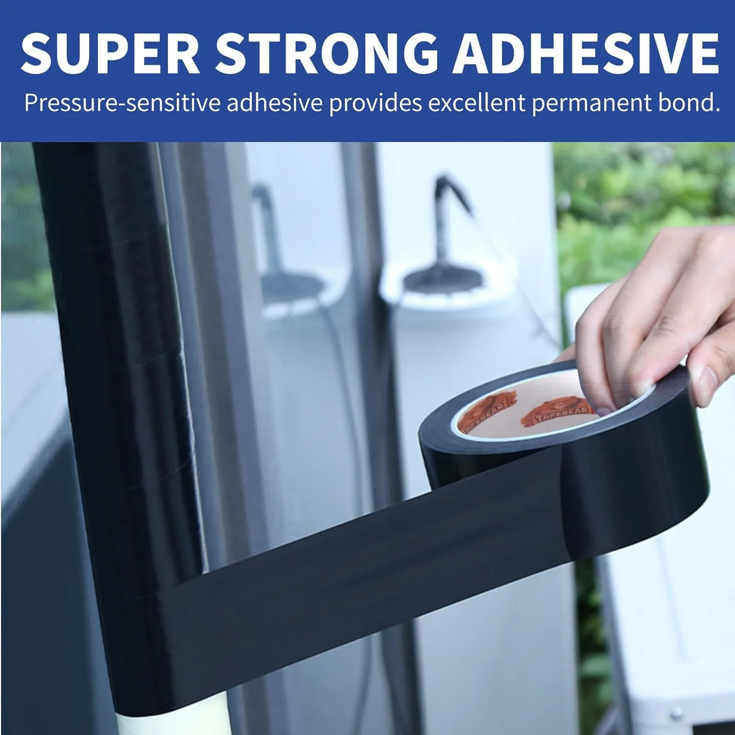 نوار محافظ لوله ضد خوردگی PVC مقاوم در برابر آب و هوا Biella™ - 2 اینچ در 50 فوت (مشکی)