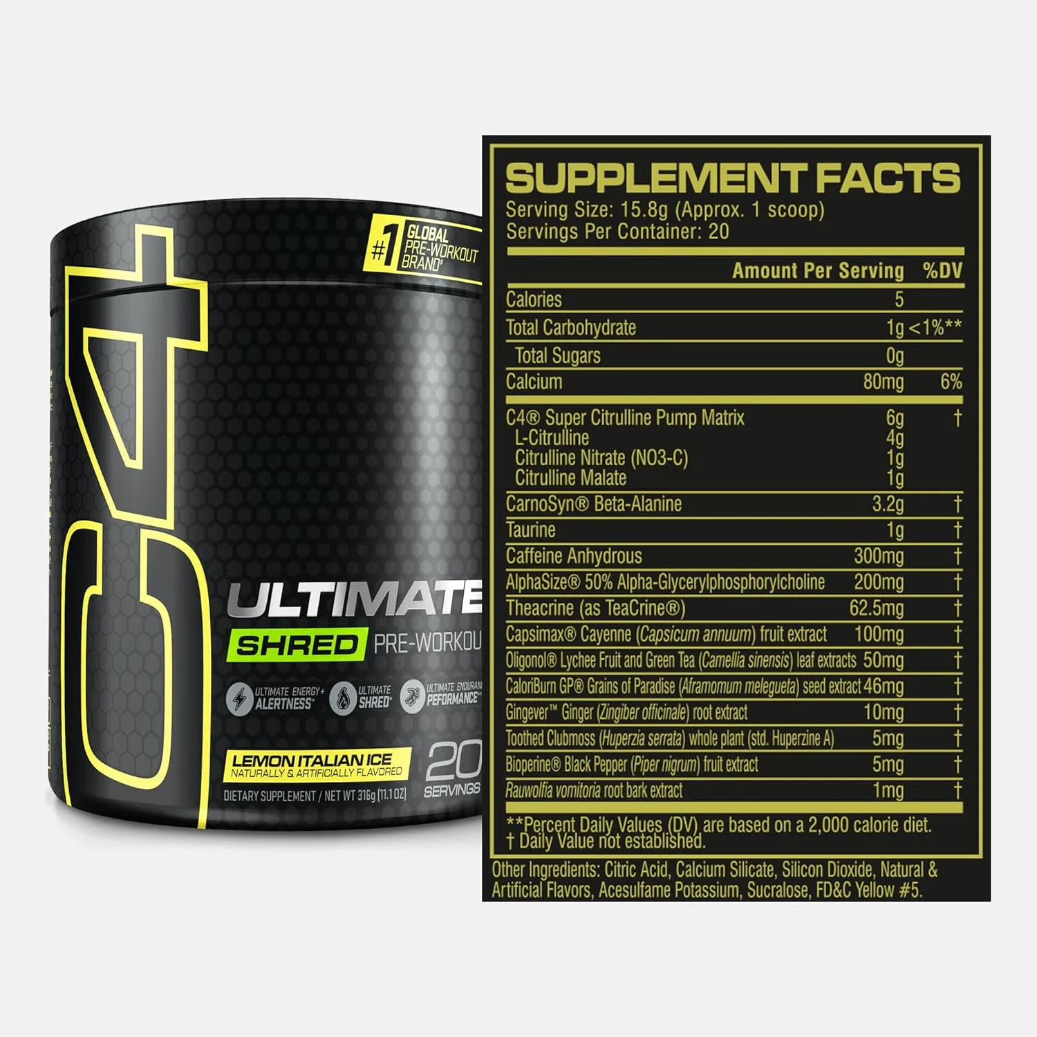 پودر مکمل قبل از تمرین چربی سوز Cellucor C4 Ultimate Shred، چربی سوز برای مردان و زنان، مکمل متابولیسم با عصاره ریشه زنجبیل، یخ لیمویی ایتالیایی، 20 سروینگ (بسته 1 عددی) پودر مکمل قبل از تمرین چربی سوز Cellucor C4 Ultimate Shred، چربی سوز برای مردان و زنان، مکمل متابولیسم با عصاره ریشه زنجبیل، یخ لیمویی ایتالیایی، 20 سروینگ (بسته 1 عددی)